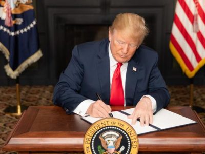 Trump signing document to issue more sanctions on Iran