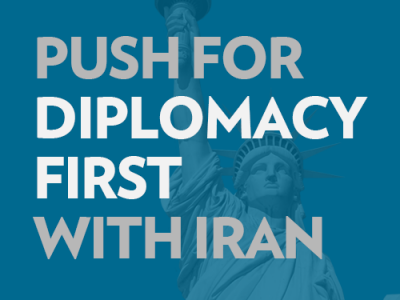 push for diplomacy first with iran