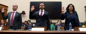 Witnesses being sworn in at Travel Ban hearing