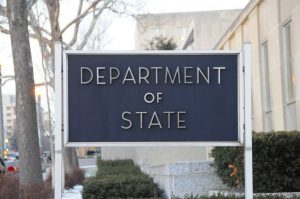 Sign Outside of State Department