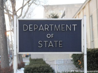 Sign Outside of State Department