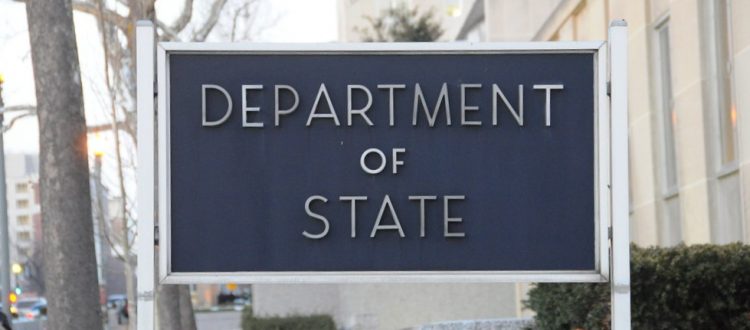 Sign Outside of State Department