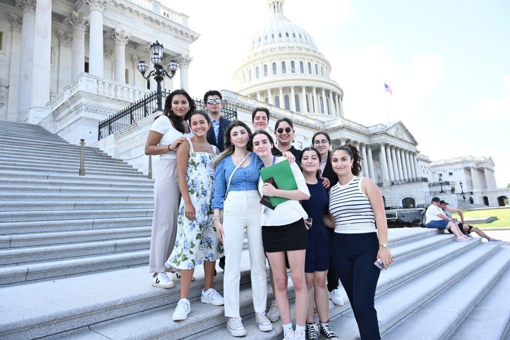 IA Civic Leaders on the steps of the U.S. Capitol Building