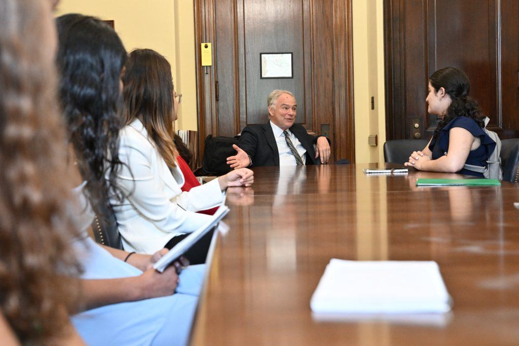 IA Civic Leaders meeting with Senator Tim Kaine