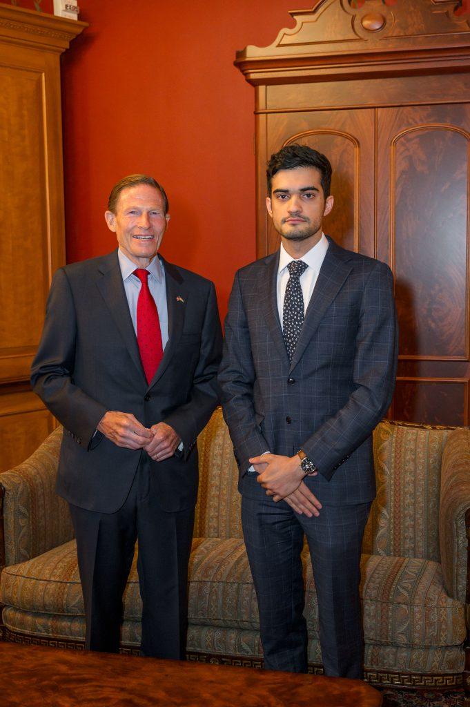 Kevin Mani with Senator Richard Blumenthal