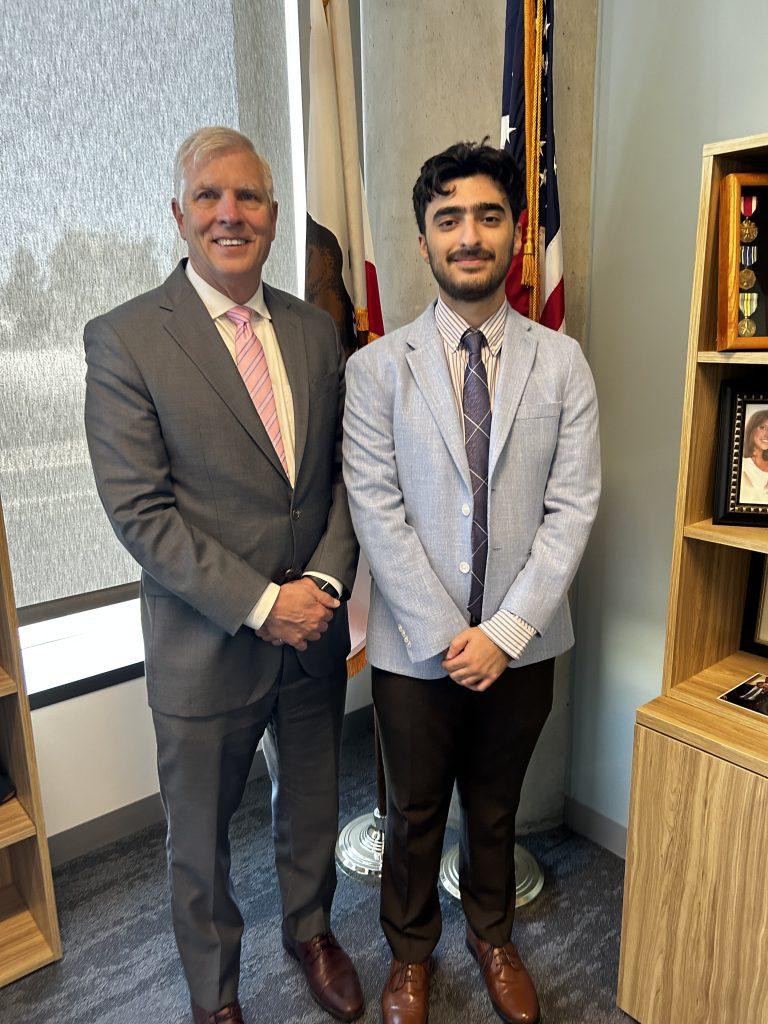 Kian Rajaeian with Senator Umberg