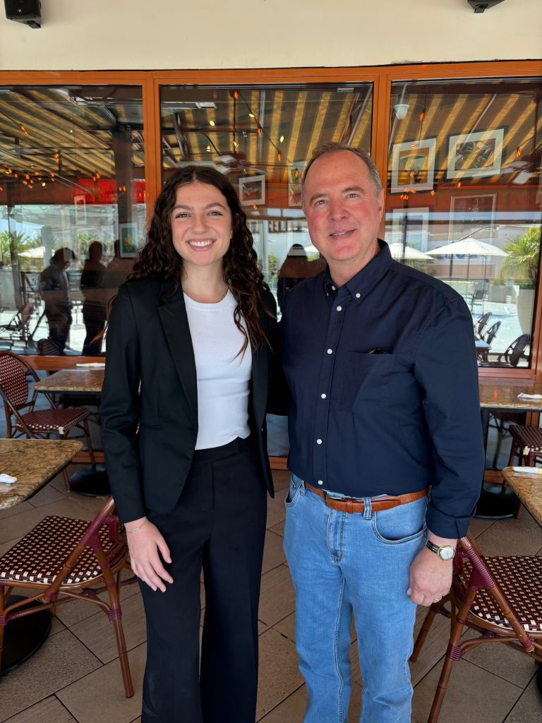 Lindsey Mazarei with Rep. Adam Schiff