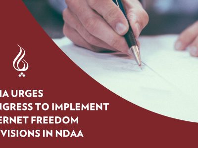 PAAIA urges congress to implement internet freedom provisions in NDAA